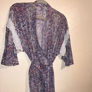 Artisan NY Kimono Wrap Boho Print Robe